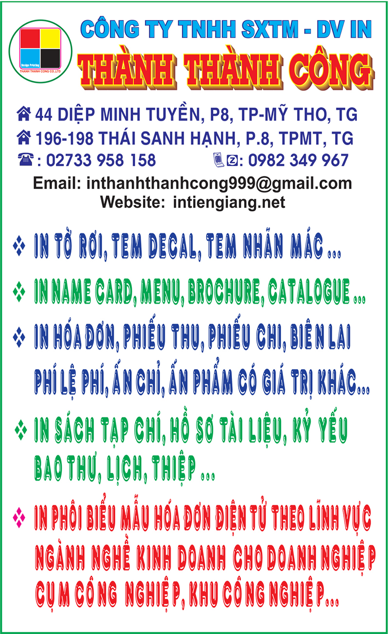 IN THÀNH THÀNH CÔNG